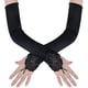 thumbnail image 2 of Guantes largos de satén para fiesta de ópera, años 20, elásticos, talla adulta, hasta el codo, 2 of 5