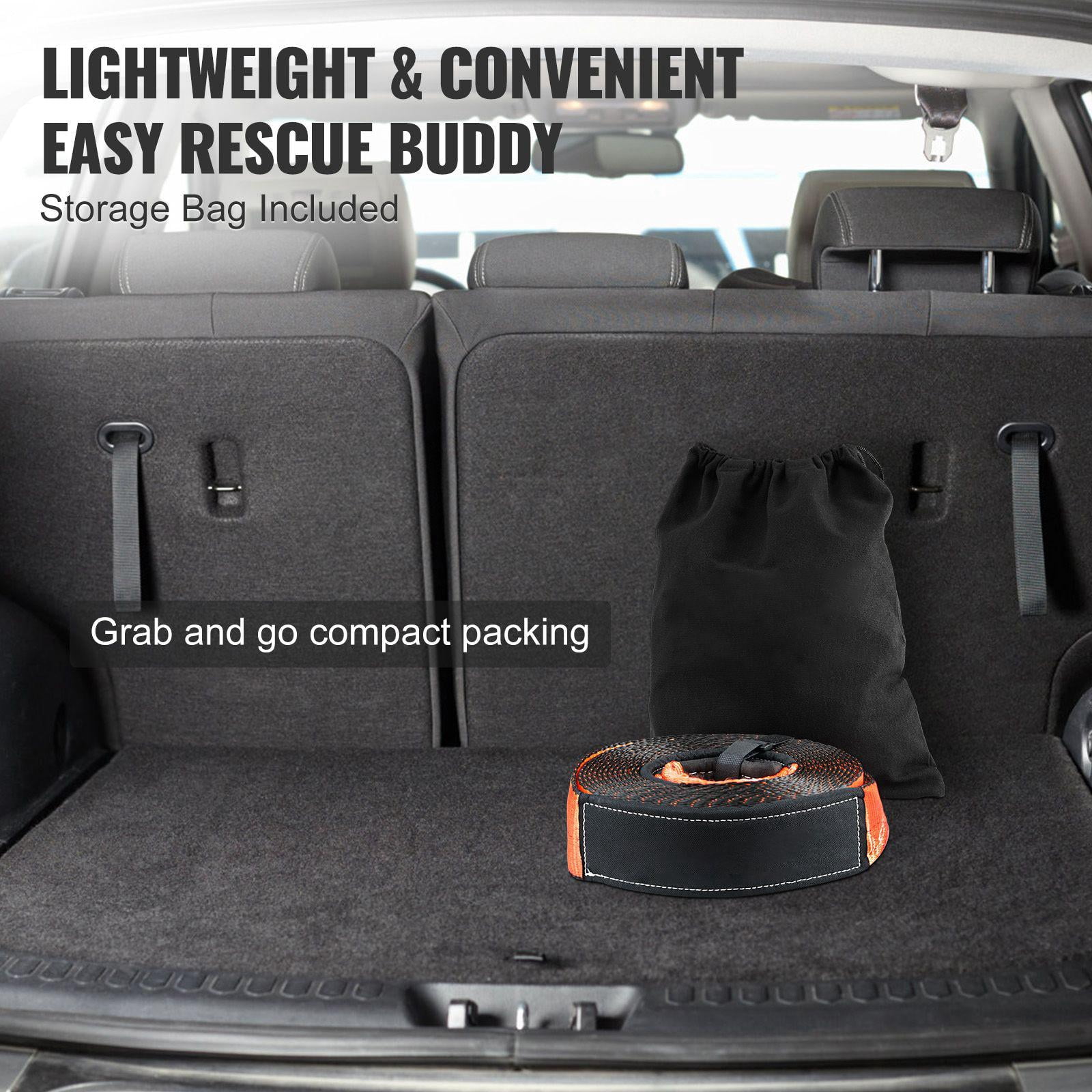 Heavy Duty Off Road Recovery Kit 3x30 Winch Tow Strap 30000 lbs with D Ring Shackles 44092 lbs Shackle Receiver Storage Bag for ATV Jeep Truck