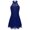 Navy_Blue, variant on DPOIS Women's Rhinestones Mesh Skirted Leotard Figure Ice Skating Dress Black XXL