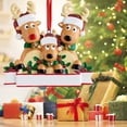 thumbnail image 3 of Adornos colgantes de árbol de Navidad Adorno Elk Ciervo Colgante familiar con cuerdas de vacaciones año Decoración de adorno de gota 3 renos perfecl Estatua colgante, 3 of 7
