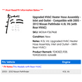 thumbnail image 2 of Upgraded HVAC Heater Hose Assembly - Inlet and Outlet - Compatible with 2005 - 2012 Nissan Pathfinder 4.0L V6 (with Rear HVAC) 2006 2007 2008 2009 2010 2011, 2 of 3