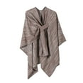 thumbnail image 2 of AUNVITO Cozy Comfortable Shawl Wraps with Side Tie Slit Design Warm Winter Cape for Women, 2 of 5