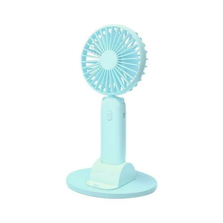 

Ajauxi New Usb Handheld Fan- Reversible Fan Head- Vertical Blowing- 3 Wind Speeds- Mini Desktop Rechargeable Brushless Folding Easy Storage Small Fan