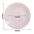 thumbnail image 3 of Efavormart 10 Pack | 8" Glossy Blush Rose Gold Round Plastic Dinner Plates With Gold Rim, Disposable Party Plates, 3 of 11