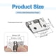 thumbnail image 2 of 6Pcs Bisagras de Puerta de Cierre Automático, 1" Bisagra de Resorte de Acero Inoxidable 304, Exterior, 2 of 6