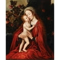 thumbnail image 2 of Ambrosius Benson (Workshop) 15x18 Black Ornate Wood Framed Double Matted Museum Art Print Titled - The Madonna and Child in a Rose Garden, 2 of 5