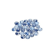 PINXOR 30pcs 1.2cm Crystal Blue And White Porcelain Time Gemstone Round Glass Patch Glass Transparent Time Gemstone Patch Supplies for Jewelry Craft Making (Mixed Color)