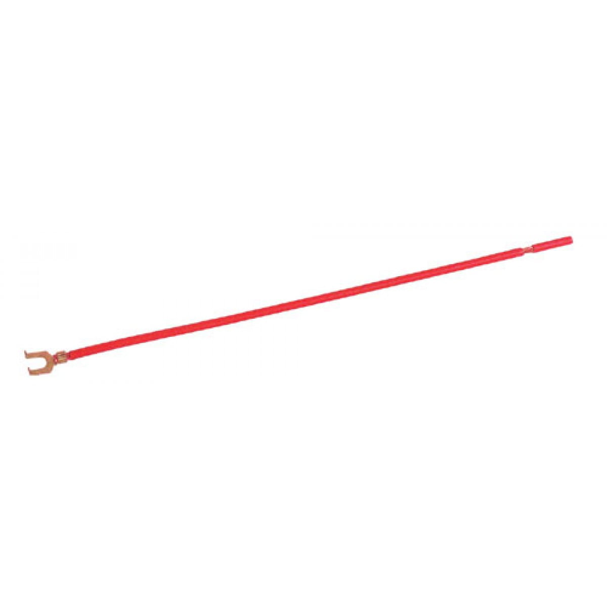 5 Pcs, 8 In. Red 14 Gauge Stranded Wire Grounding Pigtail w/Fork & Strip Terminal Ensure Safe