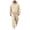 Khaki, variant on Leey-World Men 2 Piece Outfits Mens 2 Piece Solid Colors Hoodie Track Suits Wide Leg Sweatpants Sets
