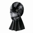 thumbnail image 2 of Men's 100% Wool Plaid Scarf, Winter Warm Tartan Scarf for Men, 180x30cm,180*30cm,6, 2 of 57