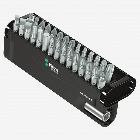 Wera 057434 Bit-Check 30 Metal 1 - PH, PZ, TX, Hex and Slotted Insert Bit Set