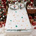 thumbnail image 4 of Erosebridal Winter Xmas Wreath Zipper Twin Comforter Sets with Fitted Sheet and 2 Pillowcases for Girls, Nutcracker Soldier Print Zipper Bedding Set, Christmas Reversible, 4-Piece, 4 of 7