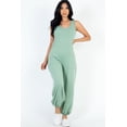 thumbnail image 2 of Relaxed French Terry Sleeveless Scoop Neck Jumpsuit with Front Pocket, 2 of 9