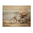 thumbnail image 3 of Designart "Bicycle Calm Pedaling III" Transportation Print on Natural Pine Wood, 3 of 5
