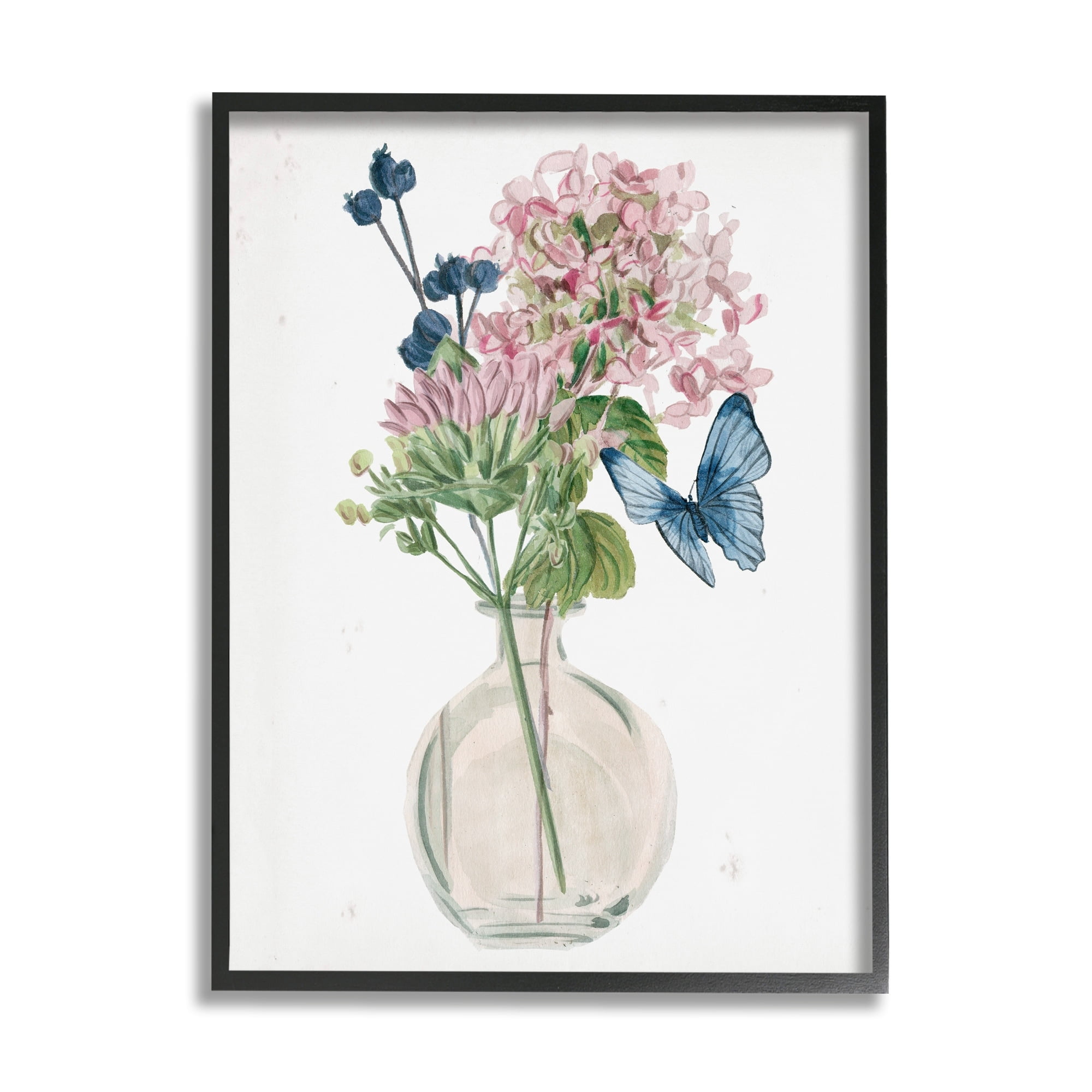 Stupell Industries Assorted Corn Lilies Flower Blossoms Butterfly Bouquet ,16 x 20, Design by Melissa Wang
