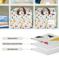 thumbnail image 4 of Yayeee Foldable Storage Basket for Shelves with Handles Set of 2 Waterproof Cloth Bins, White Triangles, 4 of 7