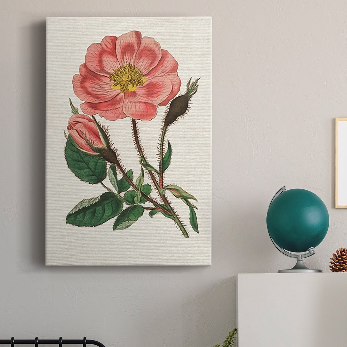 Pink Floral Mix IX Premium Gallery Wrapped Canvas - Ready to Hang