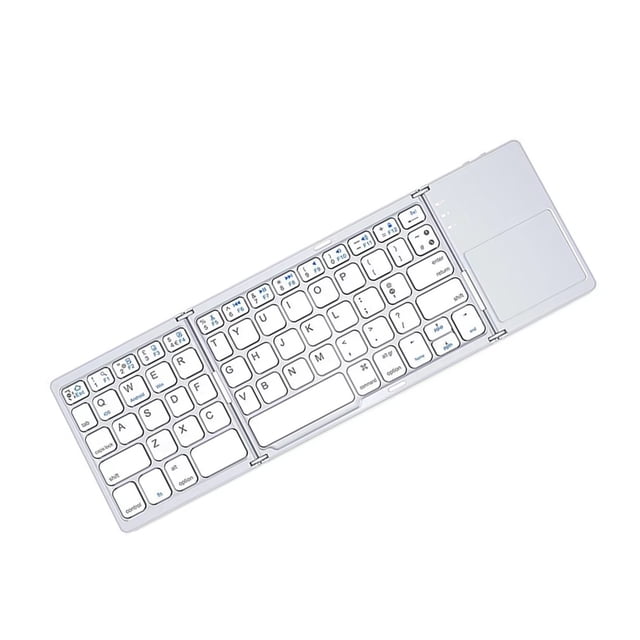 Bearachild Teclado plegable Recargable Inalámbrico Diseño plegable Conveniencia Multipropósito Dulce regalo Tablet Touchpad Blanco Type3 NO3