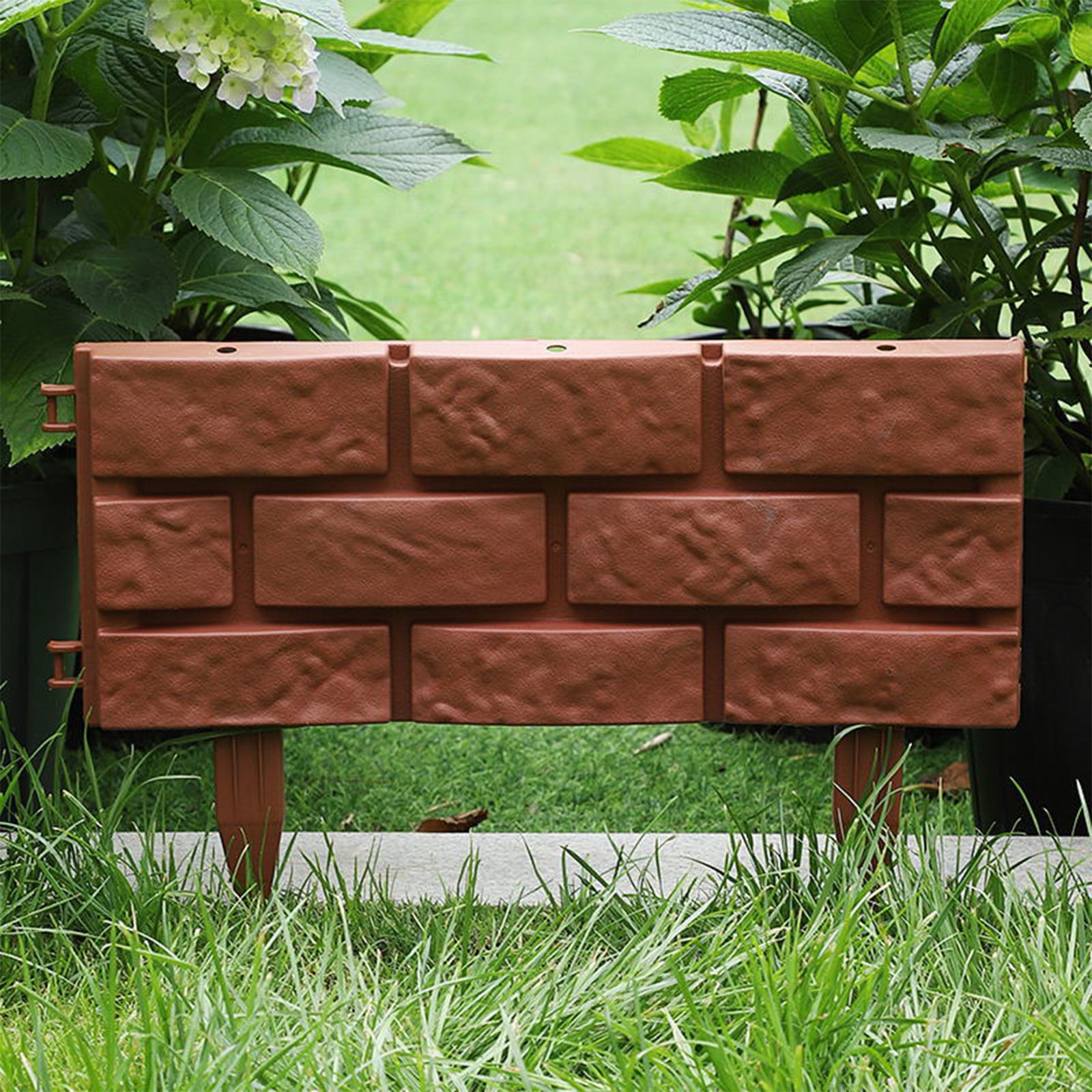Plastic Garden Edging, Decorative Picket Fence Panels, Weatherproof Flowerbed Borders, Portable Lawn Landscape Fencing, Easy Assembly Garden Decor