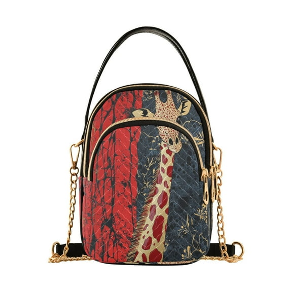DIXRUYEE Cross Body Fashion Shoulder Waist Purse Bags Giraffes Pocket Handbags