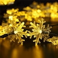 thumbnail image 5 of Solar Christmas Snowflake Lights, 23FT 50 LED 8 Modes Warm White Fairy String Lights  for Outdoor Garden Holiday Party Patio Yard Christmas Decorations, 5 of 8