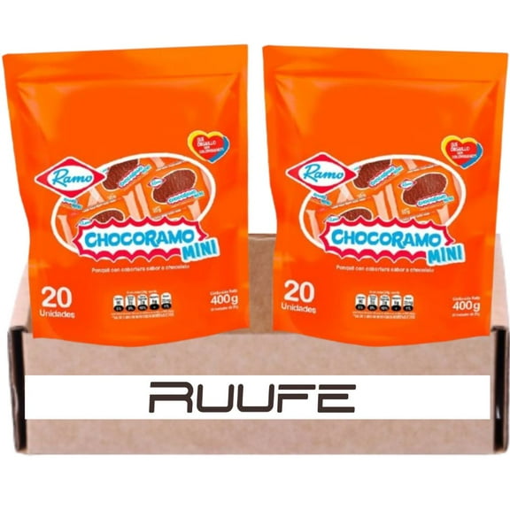 Chocoramo Mini (Pck of 2 - 20 count per pck) a mini snack cake Cover with Chocolate colombian food mekato colombiano Chocorramo comida colombiana colombian snack