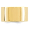 thumbnail image 3 of Primal Gold 14 Karat Yellow Gold 12mm Hollow Flat Band Size 10, 3 of 5