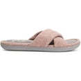 thumbnail image 3 of Floopi Women's Ultra Soft Padded Felt Criss Cross Slide W/French Terry Memory Foam Slipper, 3 of 5