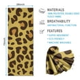thumbnail image 2 of Yellow and Brown Of Leopard Print Hot Yoga Mat Towel Non Slip for Hot Yoga - Quick-Drying Yoga Mat Cover with 4 Corner Pockets with Travel Bag - Hot Yoga Towel Non Slip 70"x26", 2 of 6