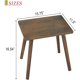 thumbnail image 3 of Mesa auxiliar, pequeña mesa auxiliar de madera para sala de estar, mesa auxiliar moderna con madera maciza, mini mesa auxiliar para dormitorio, oficina, espacios pequeños, marrón rústico, 3 of 8