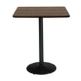thumbnail image 3 of KFI Studios Mode 3' Square Bistro Table, Studio Teak, Black Base, 3 of 4