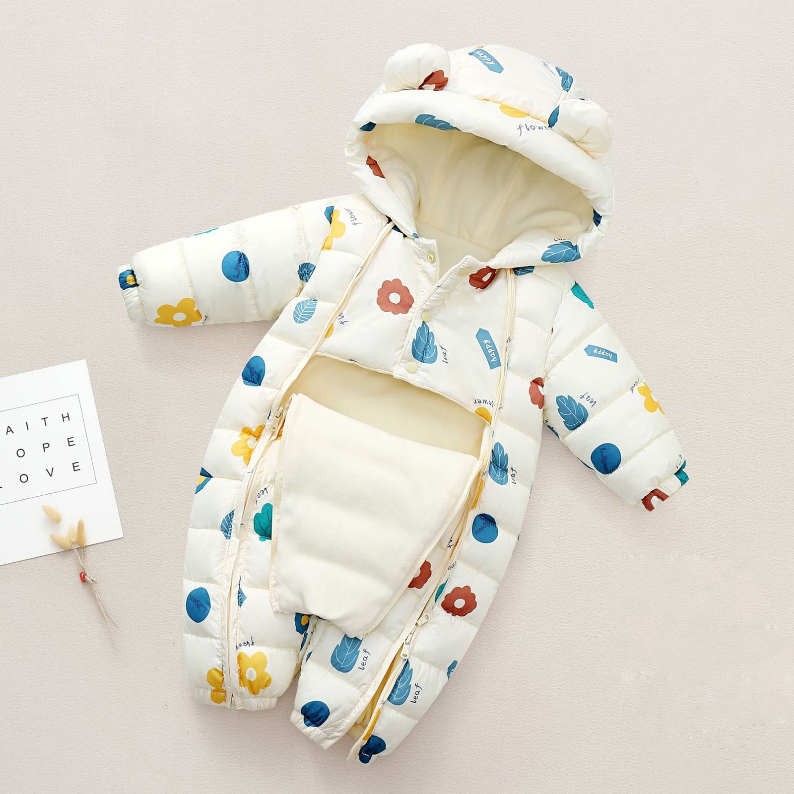 HIPYLO Boys Jacket Size 6 Kids Winter Jacket Boys Toddler Girl Long Sleeve Tops Newborn Baby Clothes for 2 Year Old Girl Girls Clothes 7/8 Size 4t, Beige 6-12 Months