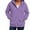 Purple, variant on Asgosdo Hoodies for Women Long Sleeve Button Collar Drawstring Hooded Tops Loose Fit Sweatshirts Comfy Casual Winter Pullover