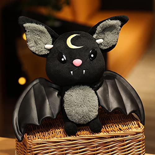 Crazy Bat Plush Stuffed Animal Halloween Black Bat Soft Hugging Plushie Pillow Decor Furry Purple Bat Dolls for Xmas BLACK Walmart