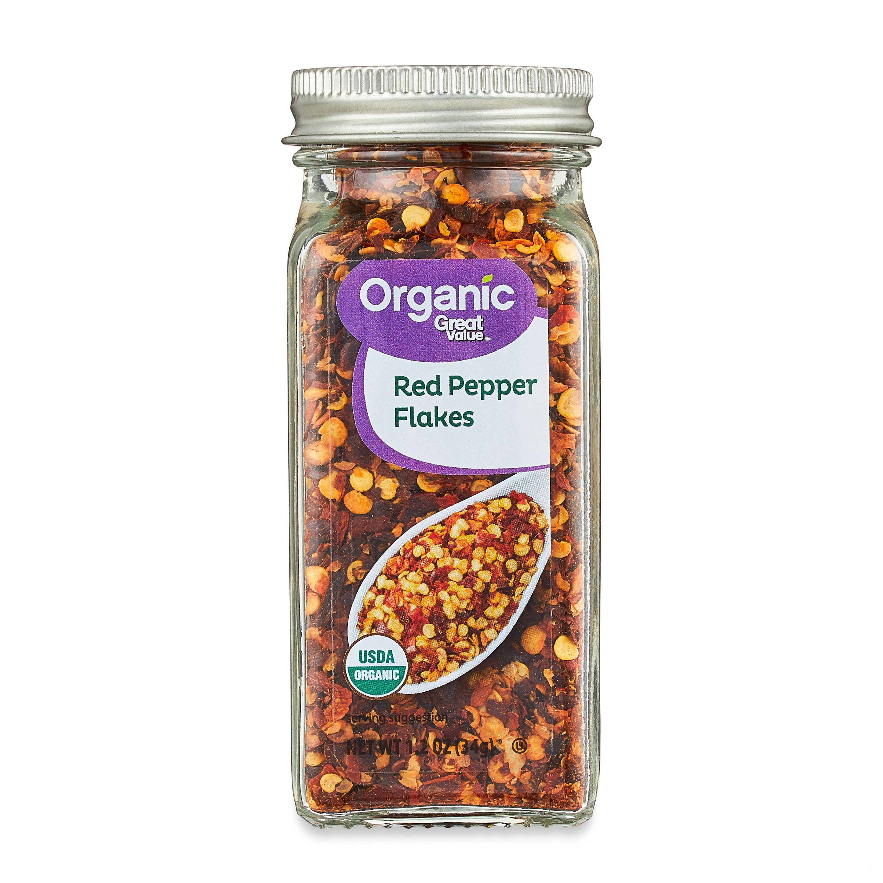 Great Value Organic Red Pepper Flakes, 1.2 oz