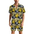 thumbnail image 1 of PRIYAL Men's Short Sleeve Pajama Sets Button Down Collar Sleepwear Soft Lounge Pjs Set Lightweight Men's Outfits, 1 of 9