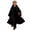 Black, variant on Odeerbi Kids Boys Girls Halloween Long Hooded Cape Cloak Solid Color Witch Robe for Party Dress Up
