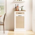 thumbnail image 5 of 2024 New Tilt Out Trash Cabinet, Rattan Kitchen Trash Can Cabinet with Drawers and Door, Hidden Trash Can Cabinet Storage Holder, Wooden Freestanding Storage Cabinet for Kitchen, Living Room, 5 of 7
