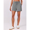 thumbnail image 4 of Pinspark Womens Two Piece Outfits Summer Sweatsuit V-Neck Polo Top Sweat Shorts with Drawstring Pullover Lounge Sets Casual Travel Outfits, 4 of 6