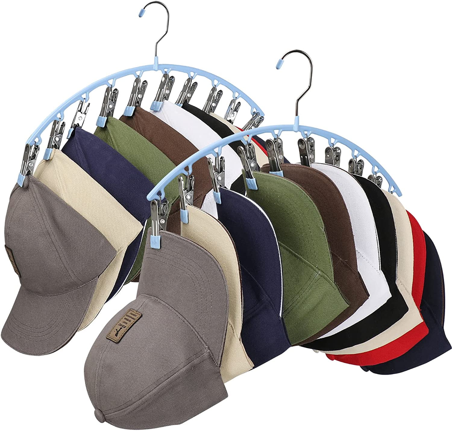 Hat Hangers for Closet, Hat Organizer for Baseball Caps 2 Pack Door Hat