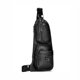 thumbnail image 4 of Bolsa bandolera – Bolsa bandolera para el pecho, diseño de hombro business casual de imitación cuero para viajes y trabajo, café café caqui negro, correa ajustable, 38 x 20 x 5 cm, 4 of 6