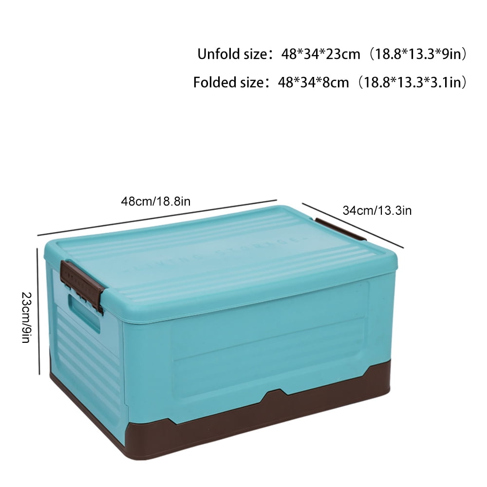 Stackable Plastic Storage Bins with Lids, 23Gal Large Collapsible