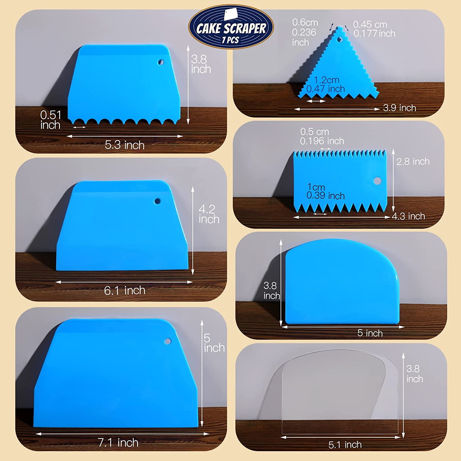 Cake Scraper Icing Smoother 7 — CaljavaOnline