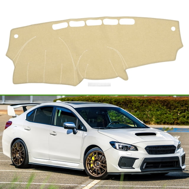 Cubierta de tablero Unique Bargains para Nissan Versa 2012-2018, tapete de consola central antideslizante de poliéster y silicona color beige