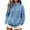 Blue, variant on Womens Plus Size Hoodies Long Sleeve Half Zip Pullover Fuzzy Sweatshirts Fall Winter Warm Fleece Lined Tops