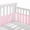 Pink, variant on HALO Breathable Mesh Crib Liner for Full-Size Cribs, 100% Polyester Crib Bumper, White, 2 Panels
