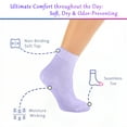 thumbnail image 2 of PureTwine Diabetic Socks for Women 4-6-8 Pair Neuropathy Ankle Socks for Ladies Super Soft Thin Bamboo Viscose Material Durable with Seamless Toe and Non-Binding Loose&nbsp;Top&nbsp;4&nbsp;Seasons, 2 of 7