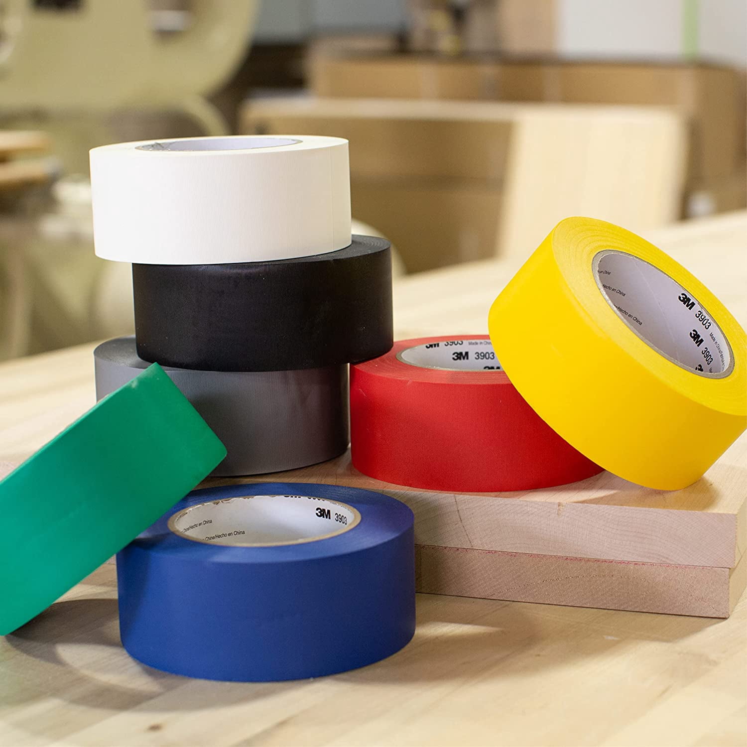 Vinyl Duct Tape 3903, Black, 2 in x 50 yd x 6.3 mil