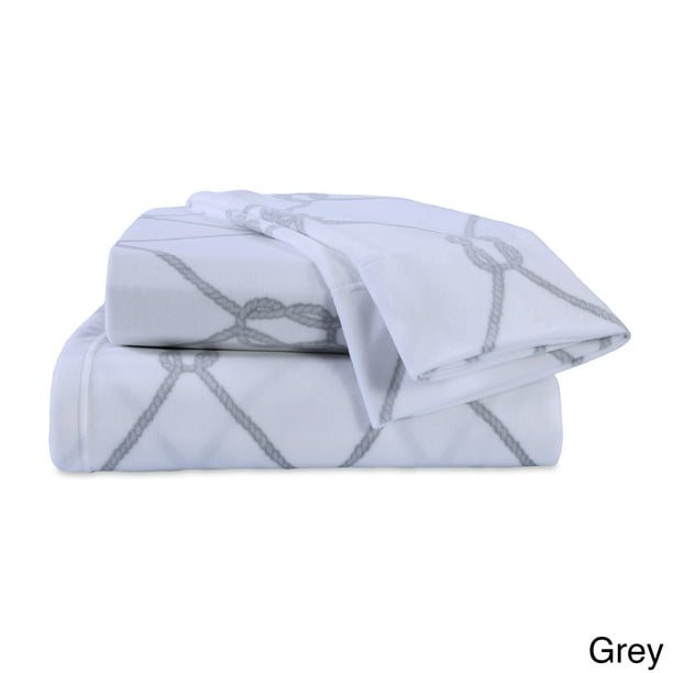 Berkshire Blanket and Home Co Nautical Knots Microfleece Sheet Set