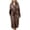 Chocolate Brown, variant on Women's Spa Plush Fleece Bathrobe with Shawl Collar and Pockets - Soft, Warm, Long Robe for Women, Small, Pink